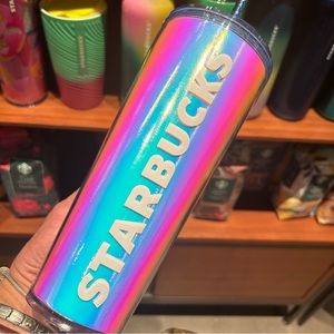 Starbucks Chromatic Dome Cup Rainbow Iridescent Tumbler 24oz Venti New 2023